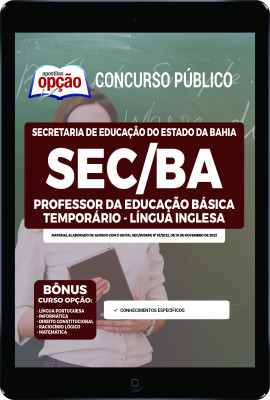 Apostila SEC-BA em PDF - Professor da Educação Básica Temporário - Língua Inglesa