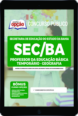 Apostila SEC-BA em PDF - Professor da Educação Básica Temporário - Geografia