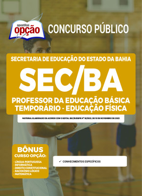 Apostila SEC-BA - Professor da Educação Básica Temporário - Educação Física