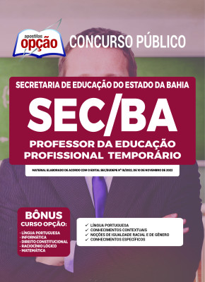 Apostila SEC-BA - Professor da Educação Profissional Temporário