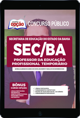 Apostila SEC-BA em PDF - Professor da Educação Profissional Temporário