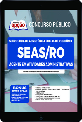 Apostila SEAS-RO em PDF - Agente em Atividades Administrativas
