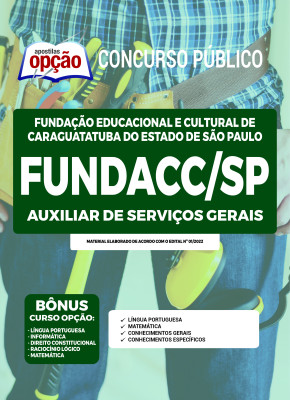 Apostila FUNDACC-SP - Auxiliar de Serviços Gerais