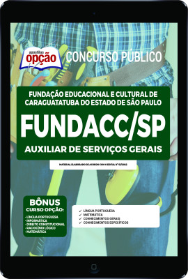 Apostila FUNDACC-SP em PDF - Auxiliar de Serviços Gerais