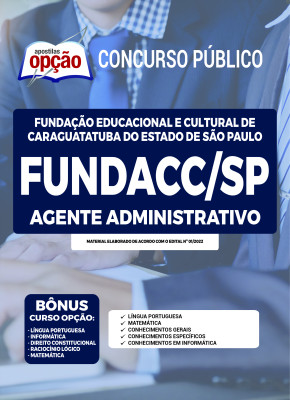 Apostila FUNDACC-SP - Agente Administrativo