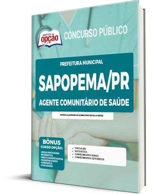 Apostila Prefeitura de Sapopema - PR - Agente Comunitário de Saúde