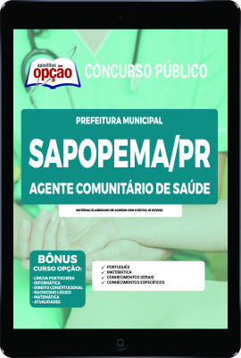 Apostila Prefeitura de Sapopema - PR em PDF - Agente Comunitário de Saúde