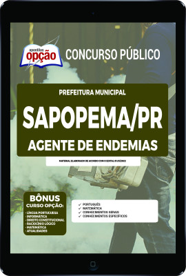 Apostila Prefeitura de Sapopema - PR em PDF - Agente de Endemias