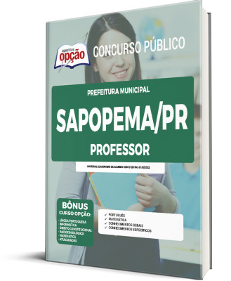 Apostila Prefeitura de Sapopema - PR - Professor