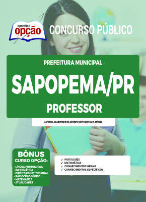 Apostila Prefeitura de Sapopema - PR - Professor