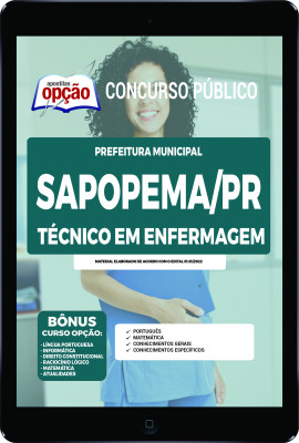 Apostila Prefeitura de Sapopema - PR em PDF - Técnico em Enfermagem