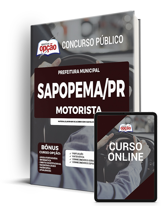 Apostila Prefeitura de Sapopema - PR 2022 - Motorista