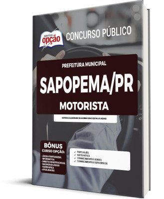 Apostila Prefeitura de Sapopema - PR - Motorista