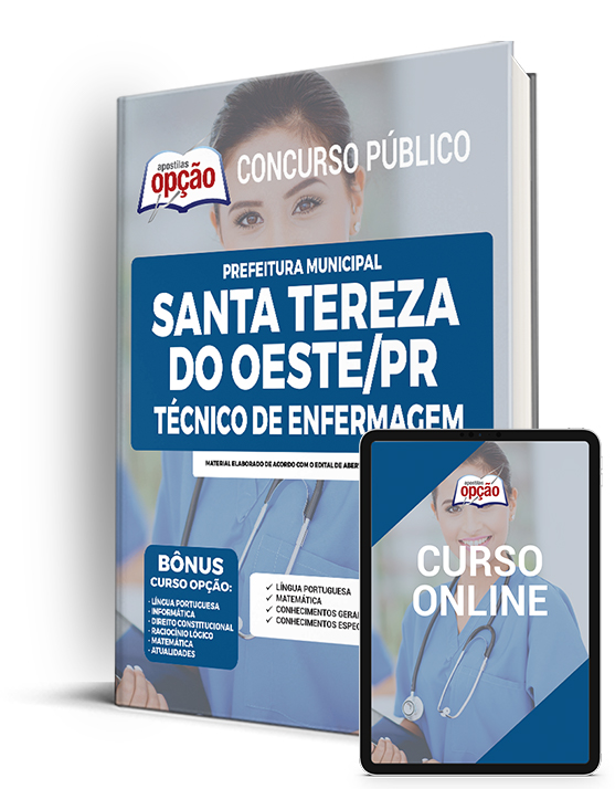 Apostila Prefeitura  Santa Tereza do Oeste PR 2022 Técnico de Enfermagem