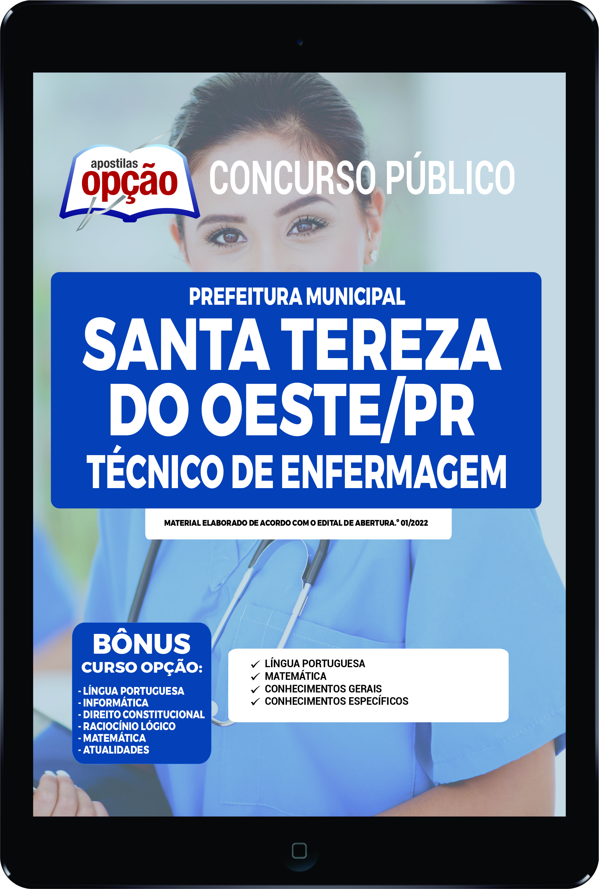 Apostila Prefeitura  Santa Tereza do Oeste PR PDF Técnico de Enfermagem 2022