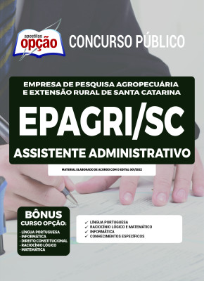 Apostila EPAGRI-SC - Assistente Administrativo