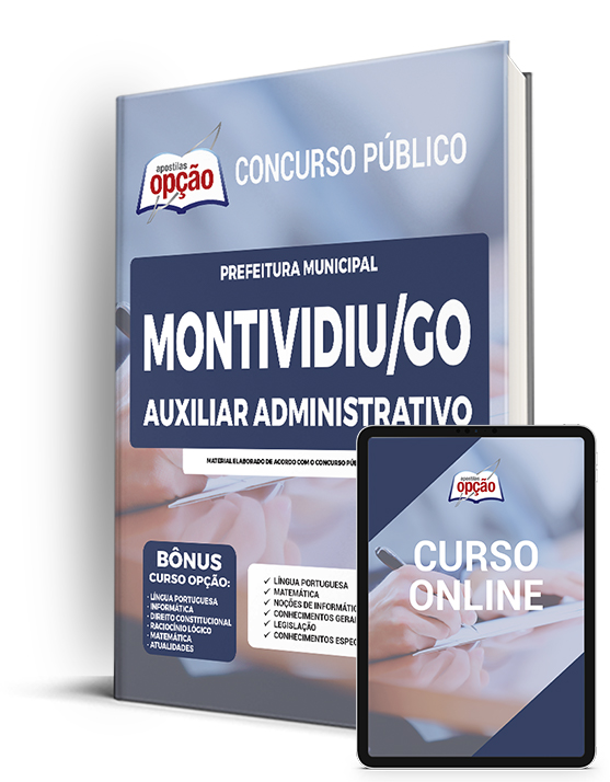 Apostila Prefeitura de Montividiu - GO 2022 - Auxiliar Administrativo