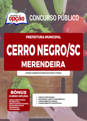 Apostila Prefeitura de Cerro Negro - SC - Merendeira