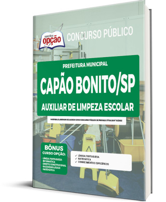 Apostila Prefeitura de Capão Bonito - SP - Auxiliar de Limpeza Escolar