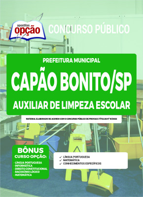 Apostila Prefeitura de Capão Bonito - SP - Auxiliar de Limpeza Escolar