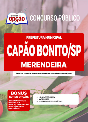 Apostila Prefeitura de Capão Bonito - SP - Merendeira