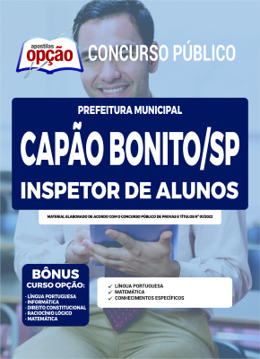Apostila Prefeitura de Capão Bonito - SP - Inspetor de Alunos