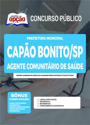 Apostila Prefeitura de Capão Bonito - SP - Agente Comunitário de Saúde