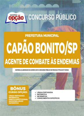 Apostila Prefeitura de Capão Bonito - SP - Agente de Combate às Endemias