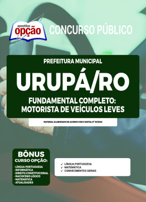 Apostila Prefeitura de Urupá - RO - Fundamental Completo