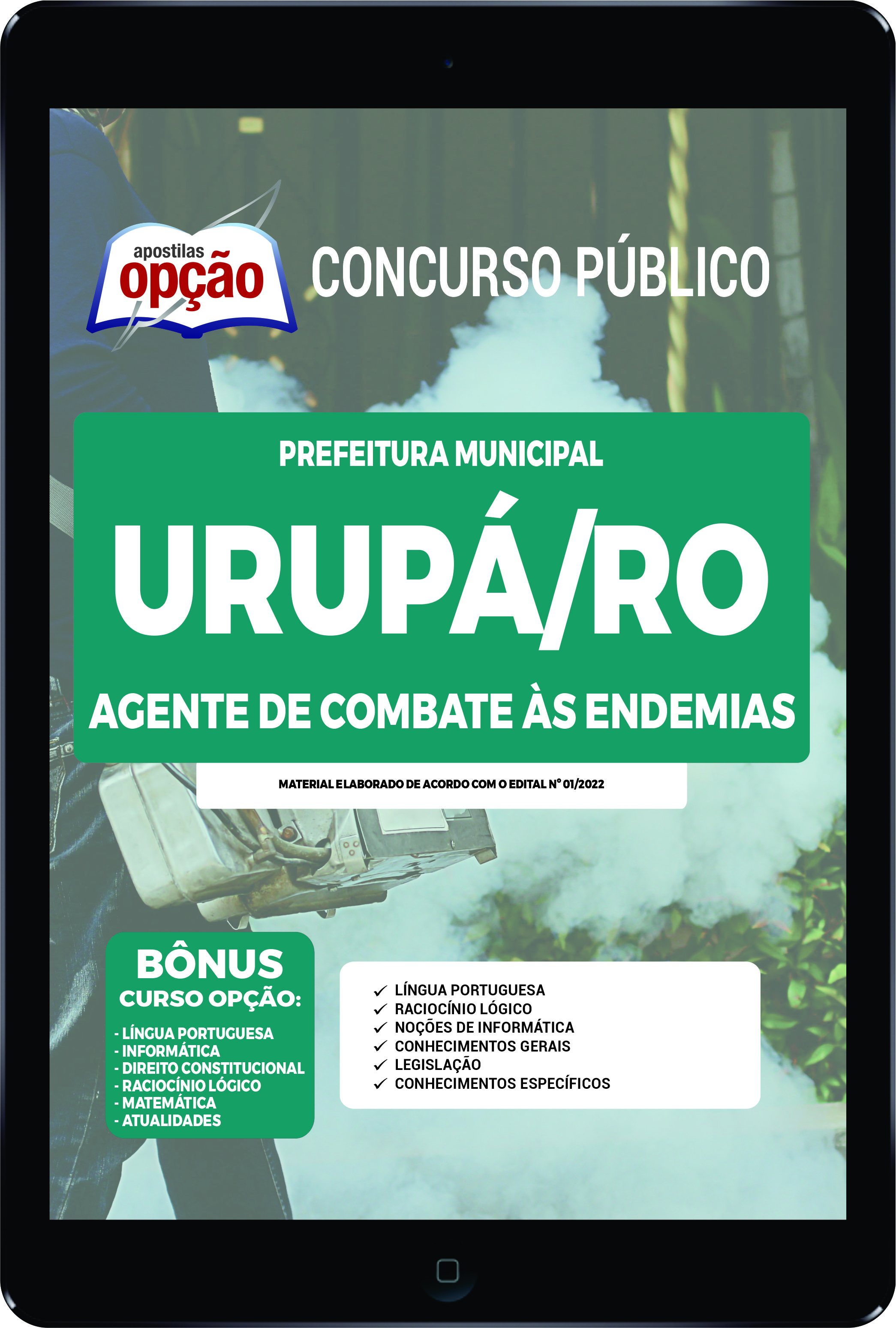 Apostila Prefeitura de Urupá - RO PDF Agente de Combate às Endemias 2022