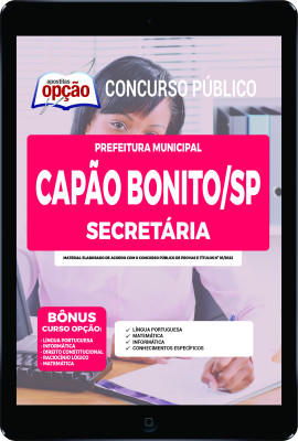 Apostila Prefeitura de Capão Bonito - SP em PDF - Secretária