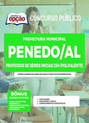 Apostila Prefeitura de Penedo - AL - Professor de Séries Iniciais 25h (Polivalente)