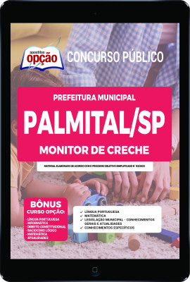 Apostila Prefeitura de Palmital - SP em PDF - Monitor de Creche