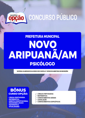 Apostila Prefeitura de Novo Aripuanã - AM - Psicólogo