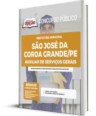 Apostila Prefeitura de São José da Coroa Grande - PE - Auxiliar de Serviço Gerais