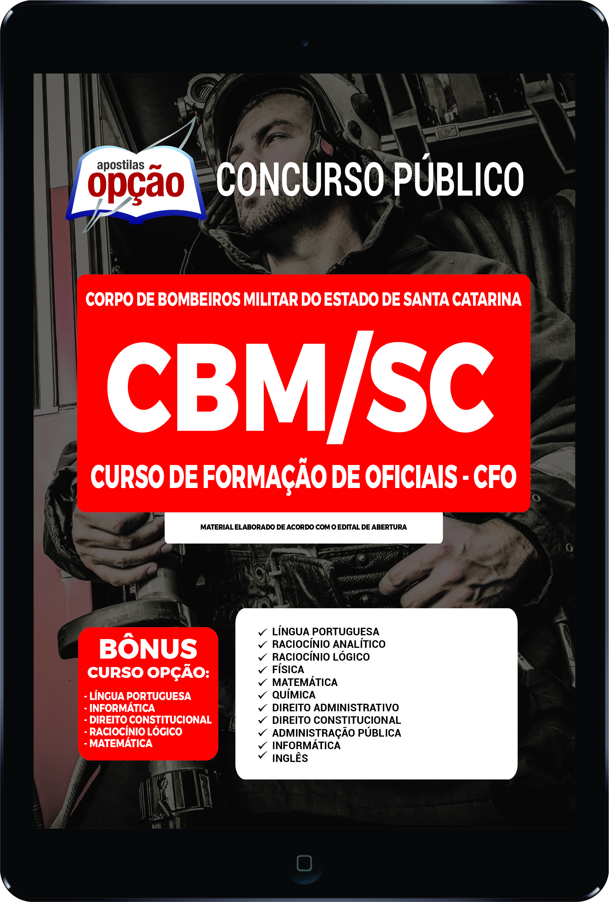 Apostila CBM-SC em PDF - Curso de Formação de Oficiais - CFO 2022