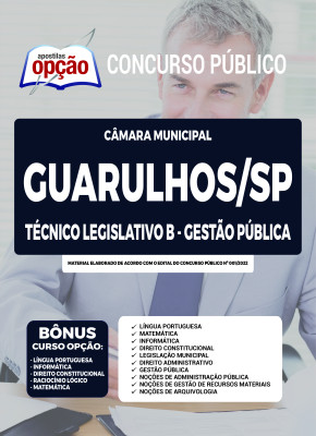 Apostila Câmara de Guarulhos - SP - Técnico Legislativo B - Gestão Pública