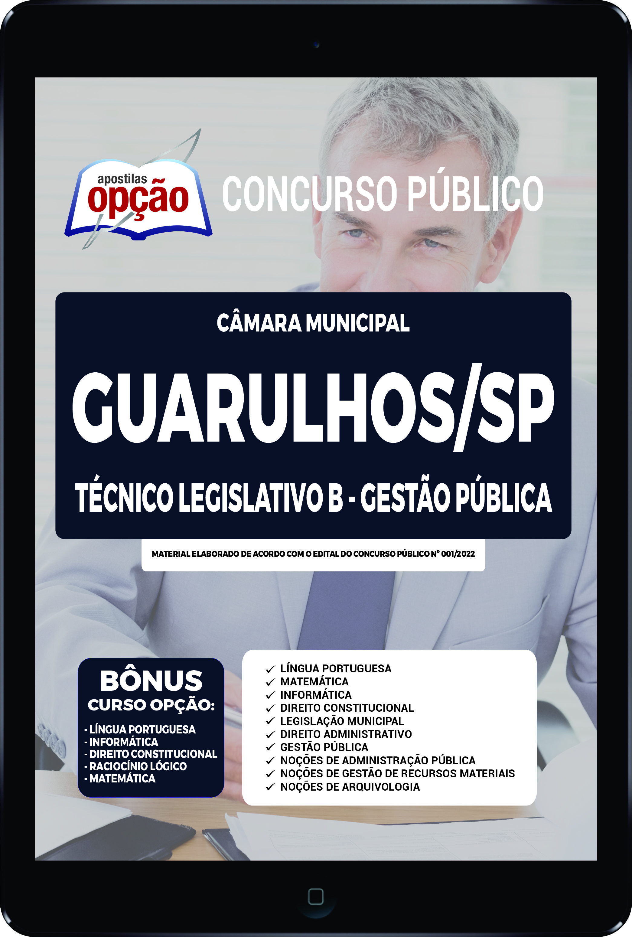 Apostila Câmara de Guarulhos SP PDF Técnico Legislativo B Gestão Púb 2023