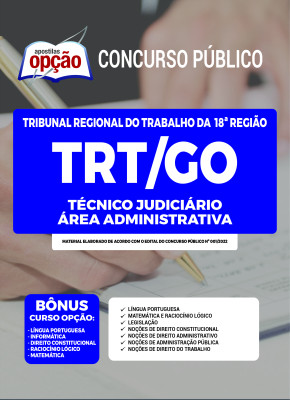 Apostila TRT-GO - Técnico Judiciário - Área Administrativa