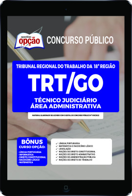 Apostila TRT-GO em PDF - Técnico Judiciário - Área Administrativa