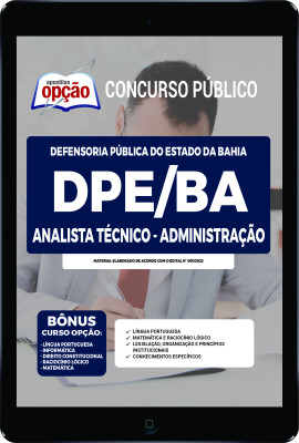 Apostila DPE-BA em PDF - Analista Técnico - Administração
