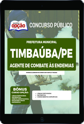 Apostila Prefeitura de Timbaúba - PE em PDF - Agente de Combate à Endemias