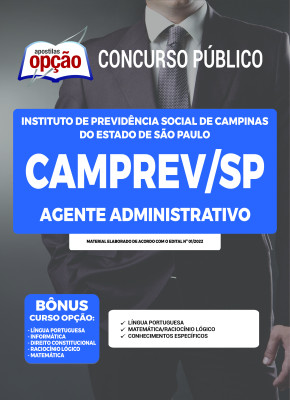 Apostila Camprev-SP 2023 - Agente Administrativo