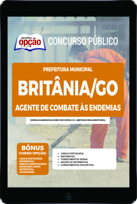 Apostila Prefeitura de Britânia - GO em PDF - Agente De Combate às Endemias