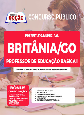 Apostila Prefeitura de Britânia - GO - Professor de Educação Básica I