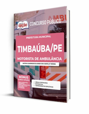 Apostila Prefeitura de Timbaúba - PE - Motorista de Ambulância