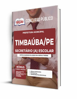 Apostila Prefeitura de Timbaúba - PE - Secretário (a) Escolar