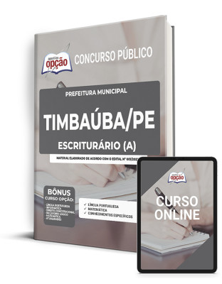 Apostila Prefeitura de Timbaúba - PE - Escriturário (a)