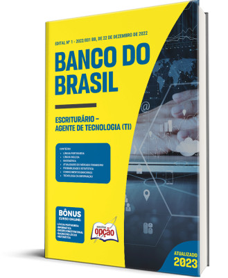 Apostila Banco do Brasil 2023 - Escriturário - Agente de Tecnologia (TI)