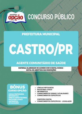 Apostila Prefeitura de Castro - PR - Agente Comunitário de Saúde